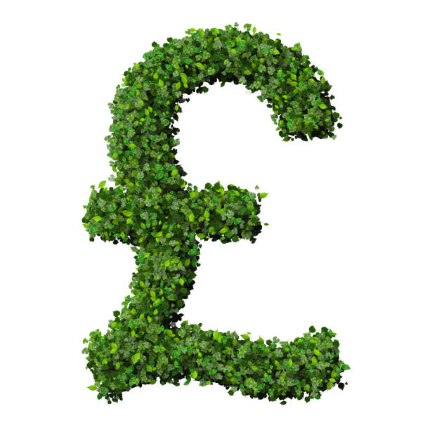istock British Pound (currency) symbol or sign made from green leaves 472346134