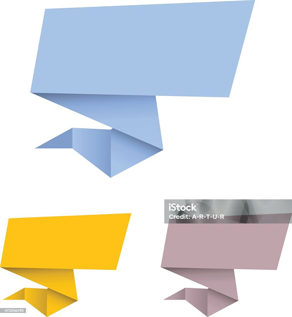 Origami Speech Bubbles - clipart vectoriel de Affaires libre de droits