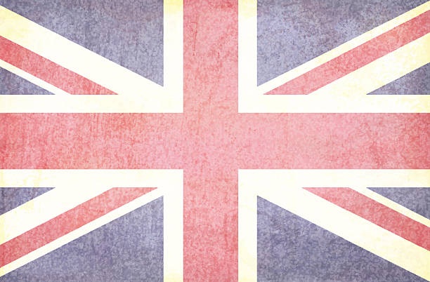 гранж флаг великобритании - british flag london england flag british culture stock illustrations