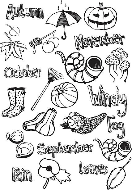 Fall/Autumn Icons vector art illustration