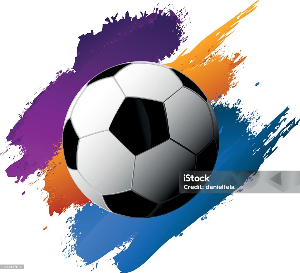 Bola de futebol Grunge - Royalty-free Bola arte vetorial