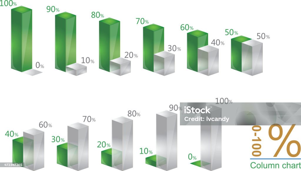 Column graph Gradient and transparent effect used. Architectural Column stock vector