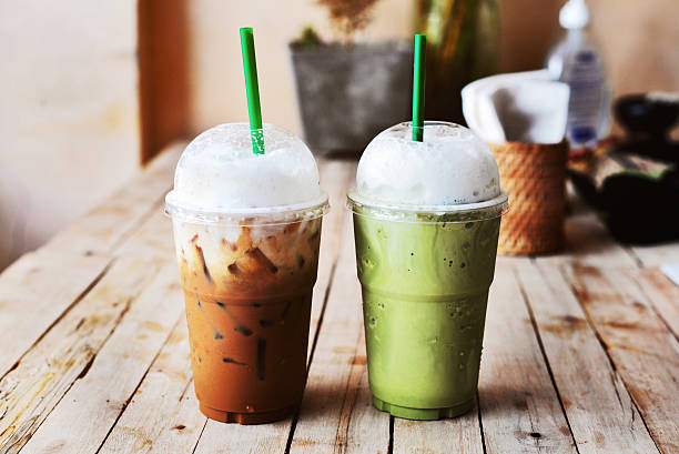 istock ice  cappuccino coffee and green tea frappe 472347748