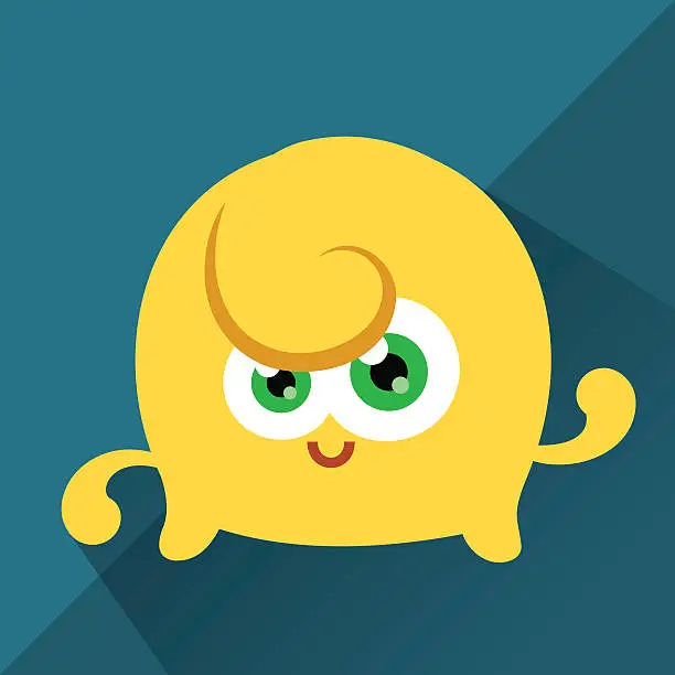 Vector illustration of Cute Character - Curly