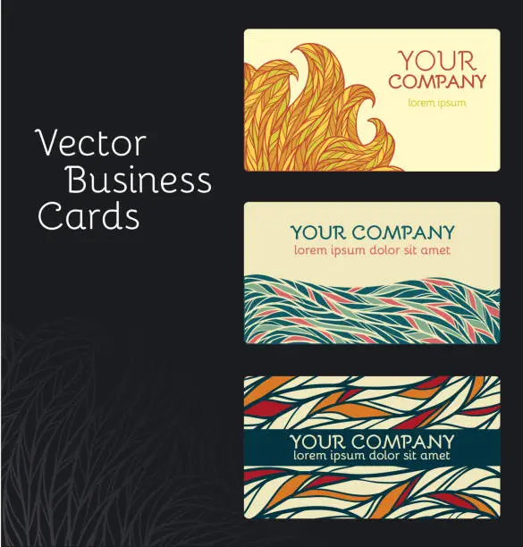 Vector illustration of A sample template of a business card