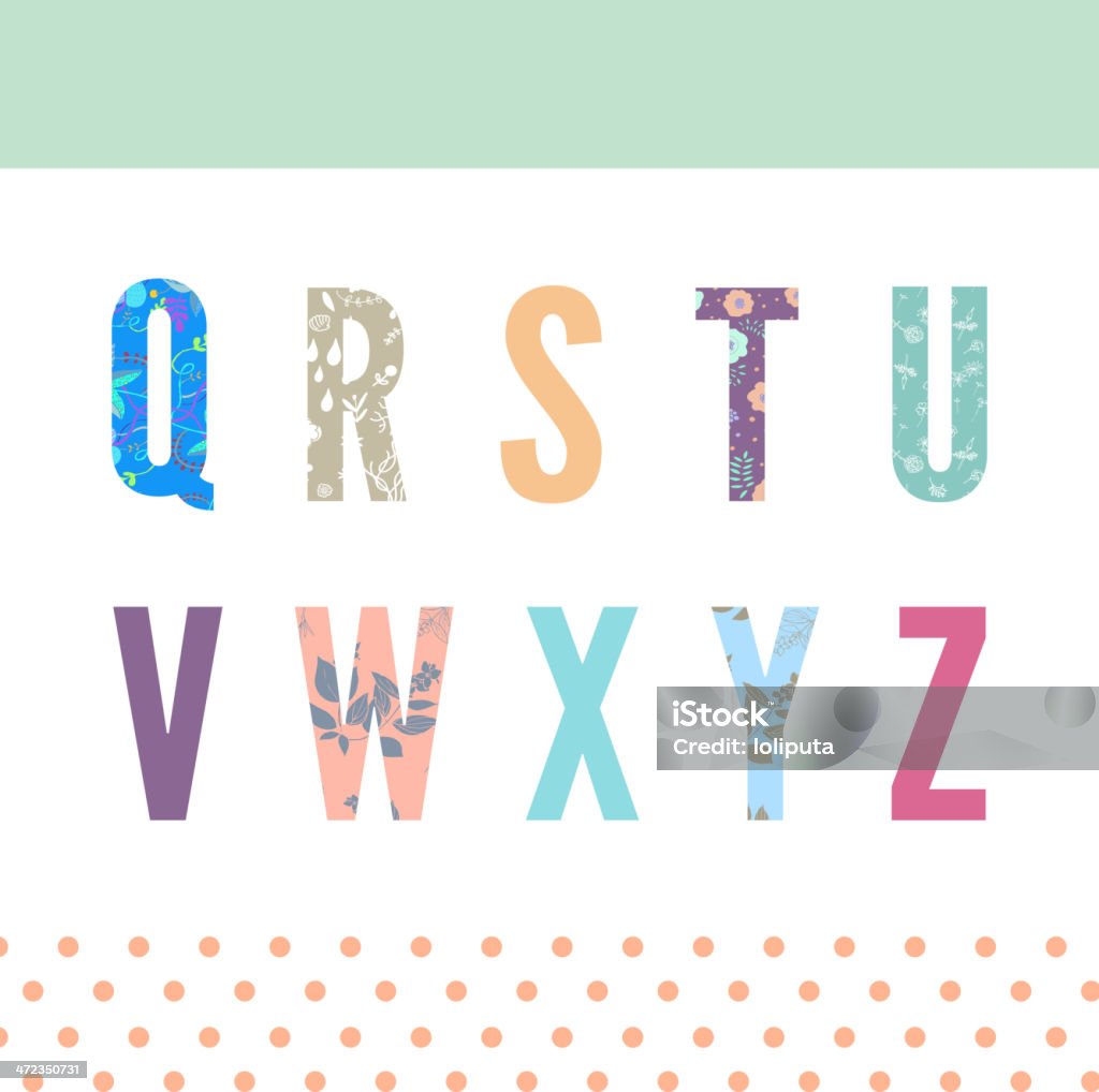 Floral alphabet - Lizenzfrei Abstrakt Vektorgrafik