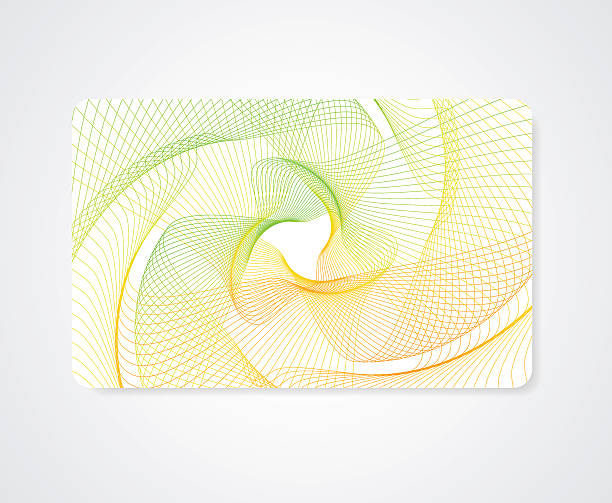 색상화 비즈니스/기프트 카드 템플릿 추상적임 밝은 길로쉐 패턴 - hypotrochoid stock illustrations