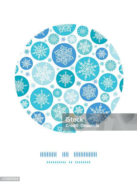 Motivo Cerchio Rotondo Sfondo Di Fiocchi Di Neve Stile - Immagini vettoriali stock e altre immagini di A forma di stella