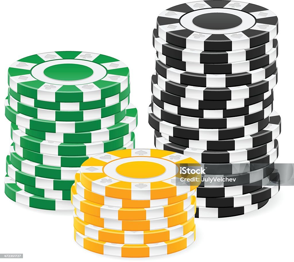 Chips Stack Stock Illustration - Download Image Now - Gambling Chip ...