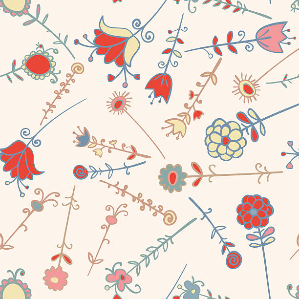 Flowers pattern vector art illustration