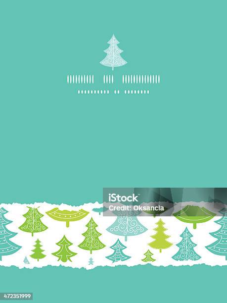 Em Árvores De Natal Vertical Rasgado Sem Costura Padrão De Fundo - Arte vetorial de stock e mais imagens de Abeto