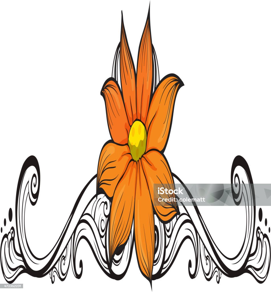 Proste Kwiat granicy - Grafika wektorowa royalty-free (Clip Art)