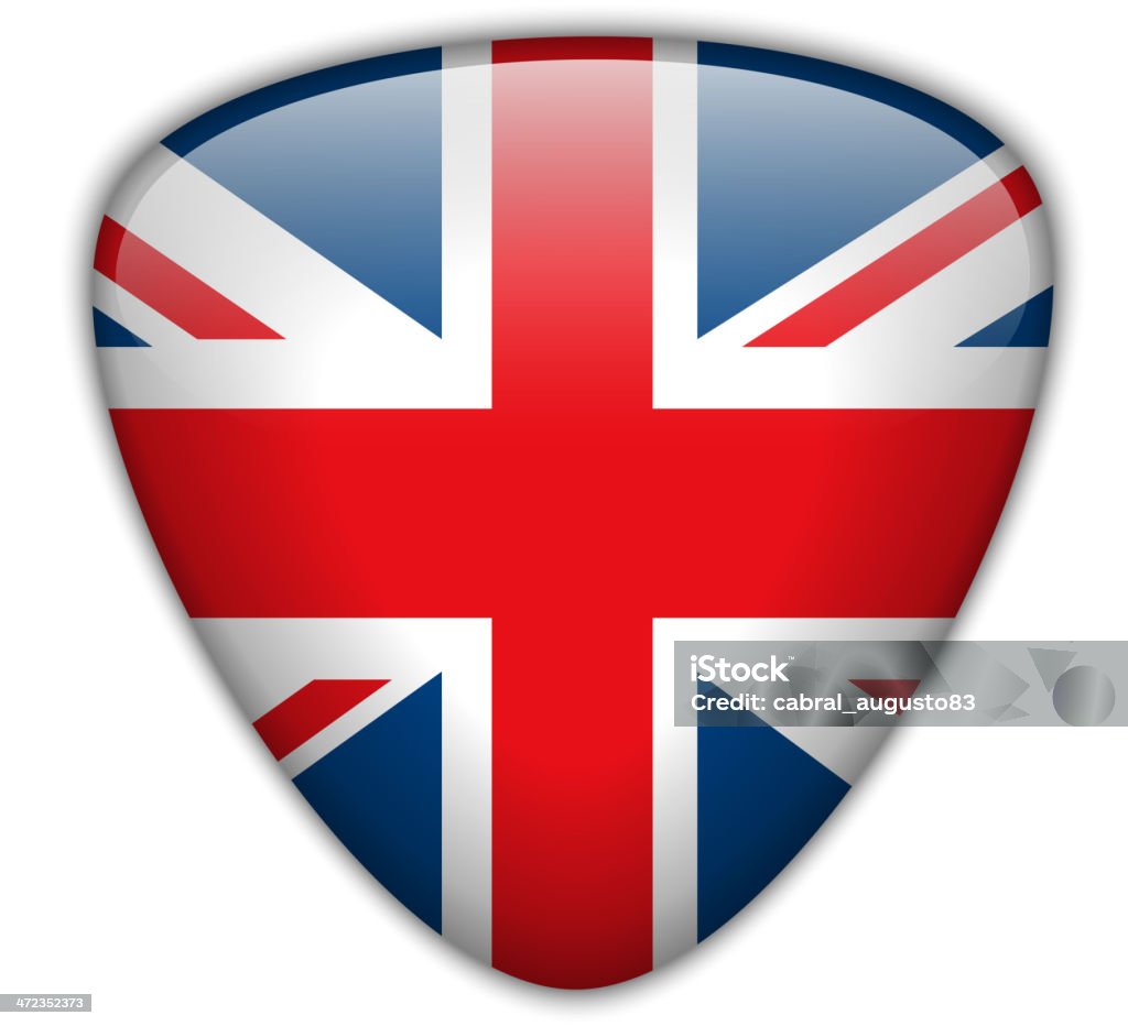 Bouton brillant de drapeau du Royaume-Uni - clipart vectoriel de Angleterre libre de droits