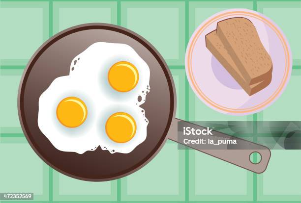 Scrambled Eggs Stock Illustration - Download Image Now - Backgrounds, Breakfast, Cartoon