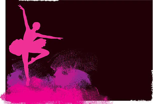 Vector illustration of Ballet Dancer Background