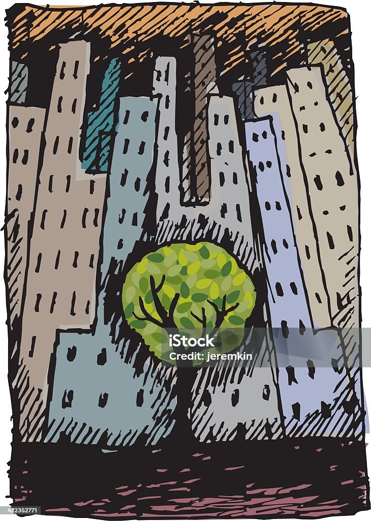Árvore Metrópolis - Royalty-free Ao Ar Livre arte vetorial
