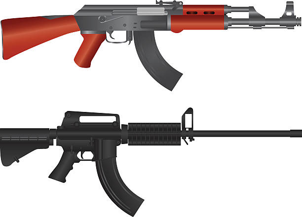 Automatic Rifle Drawing Easy 130+ Gun Ak 47 Drawing Stock Photos, Pictures & Royalty-Free Images ...