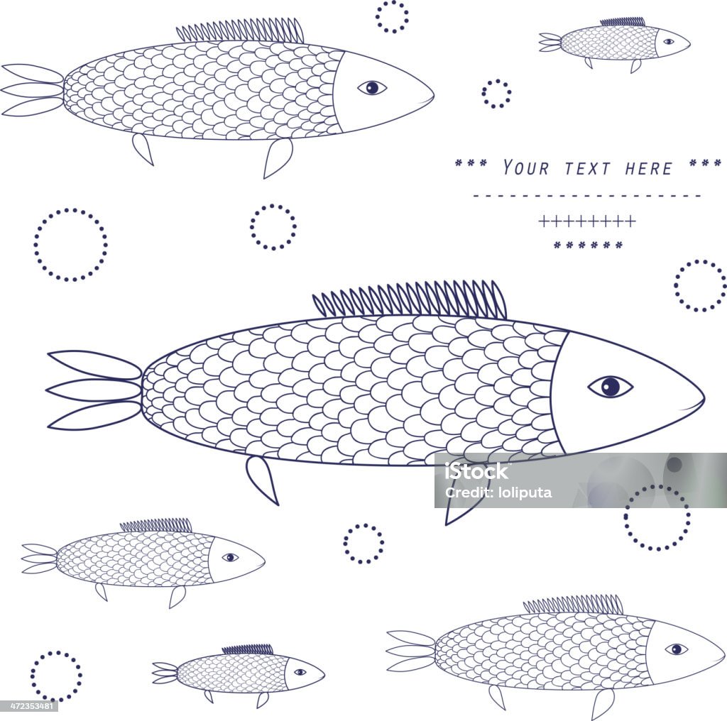 Poissons - clipart vectoriel de Eau libre de droits