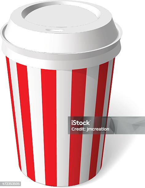 Red Paper Cup Blank Template Vector Stock Illustration - Download Image Now - Blank, Breakfast, Brown