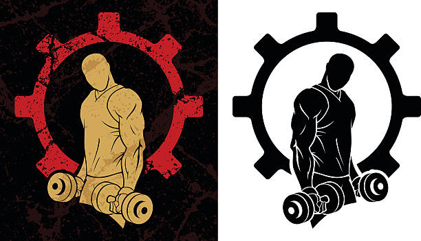 펌핑용 다리미 - strongman weightlifting human muscle men stock illustrations