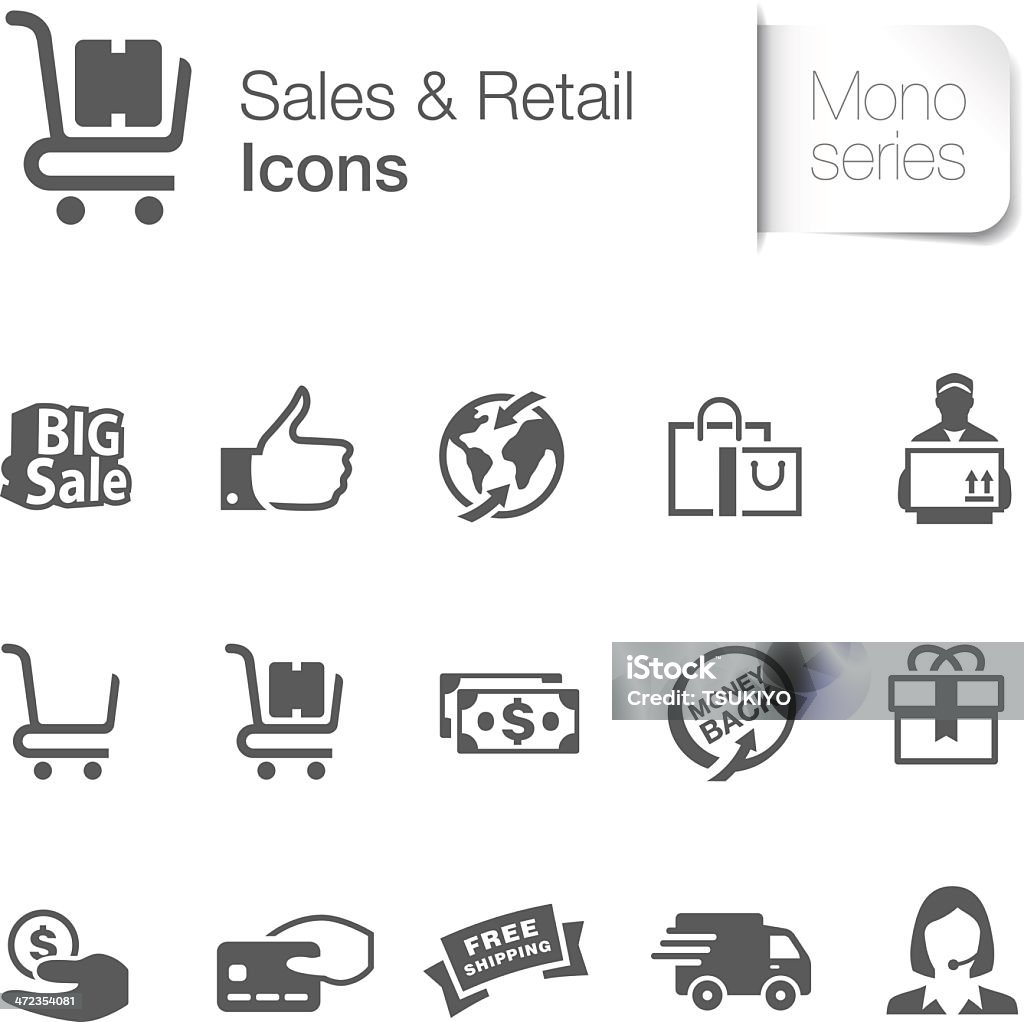 Verkauf Einzelhandel Symbole & - Lizenzfrei Daumen hoch Vektorgrafik