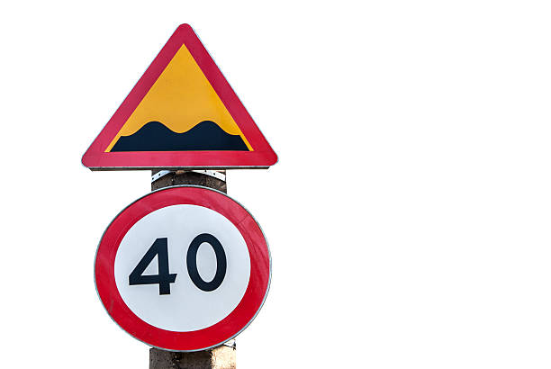 istock road sign indicating as 40  speed limit 472354092