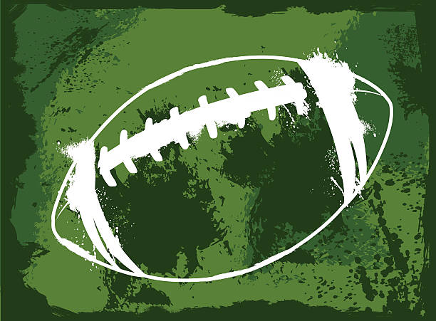 illustrazioni stock, clip art, cartoni animati e icone di tendenza di grunge di football americano - sports backgrounds illustrations