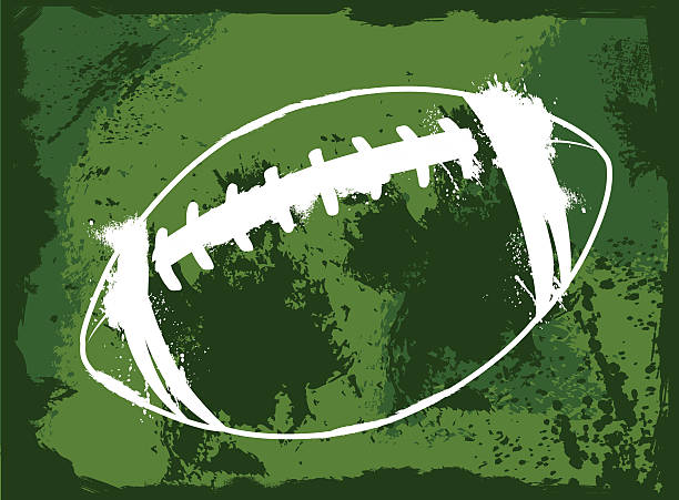 ilustrações de stock, clip art, desenhos animados e ícones de grunge futebol americano - bola ilustrações