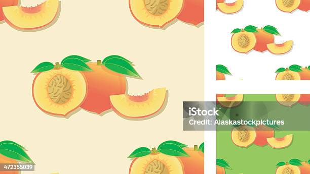 Ilustración de Patrón Sin Costuras Con Sabor Durazno Peachparts y más Vectores Libres de Derechos de Alimento - Alimento, Amarillo - Color, Belleza