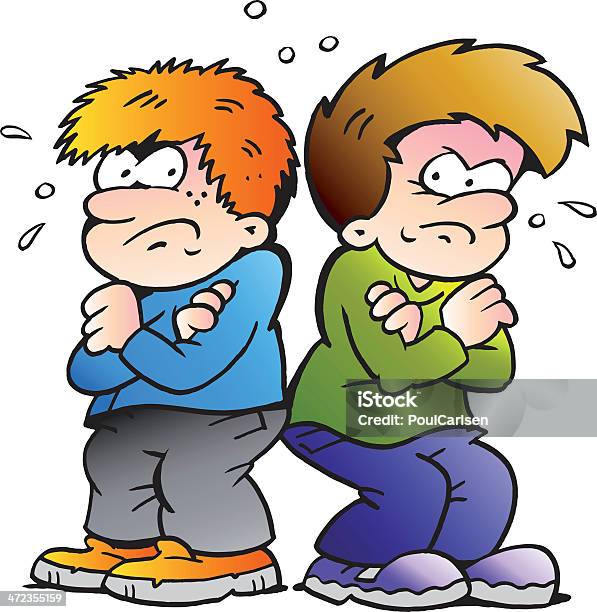 Illustration Of Two Enemies Boys Stock Illustration - Download Image Now - Arguing, Boys, Child