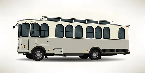 Vector illustration of City Trolley Bus