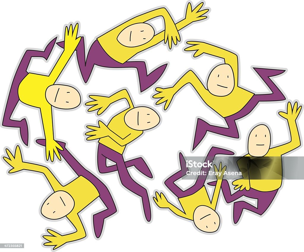 Flopping Humans Floating People Stock Illustration - Download Image Now - Flying ...