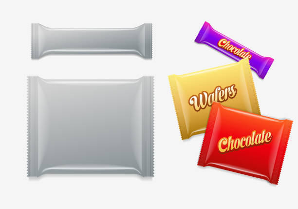 package design templates - çikolatalı bar illüstrasyonlar stock illustrations