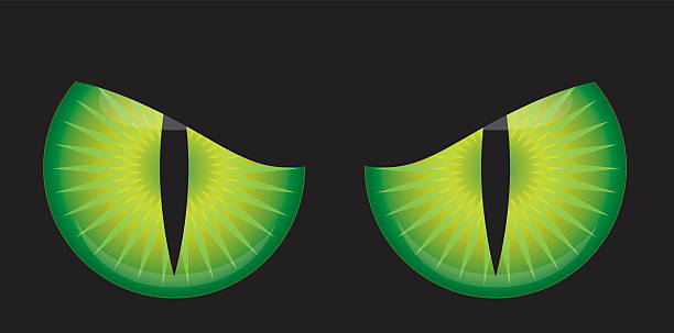 страшно гигантский глаза - animal retina stock illustrations