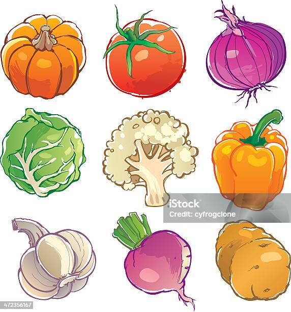 野菜のアイコン - アイコンセットのベクターアート素材や画像を多数ご用意 - アイコンセット, アブラナ科, イモ類