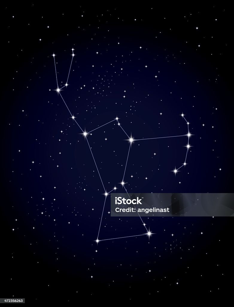 Constellation de Orion - clipart vectoriel de Nébuleuse Orion libre de droits