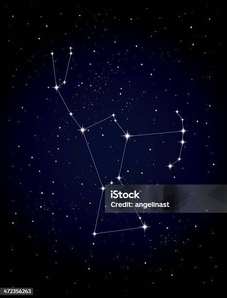 Constellation De Orion Vecteurs libres de droits et plus d'images vectorielles de Nébuleuse Orion - Nébuleuse Orion, Constellation, Forme étoilée