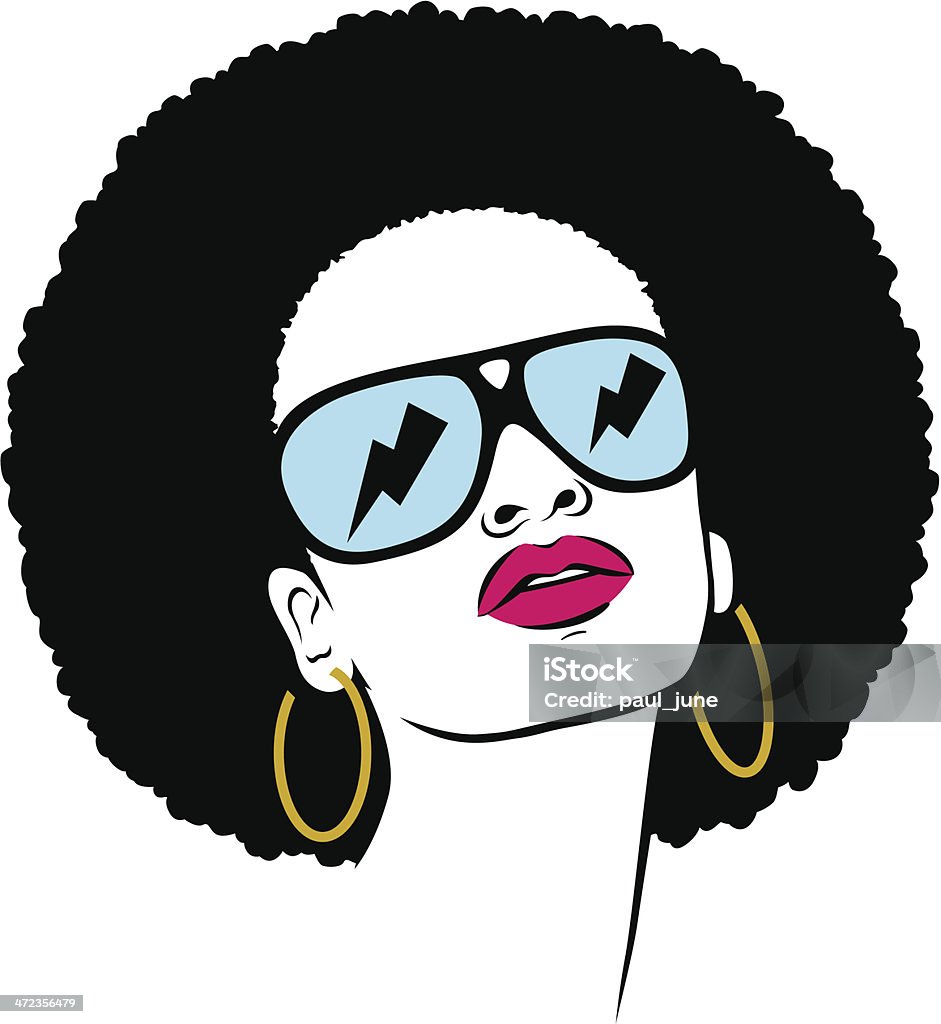 afro hippie woman Afro Hairstyle stock vector