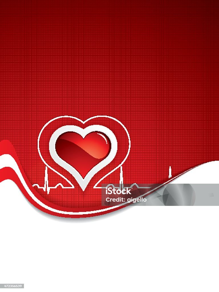 Cuore e battito cardiaco symbol.Medical - arte vettoriale royalty-free di Accudire