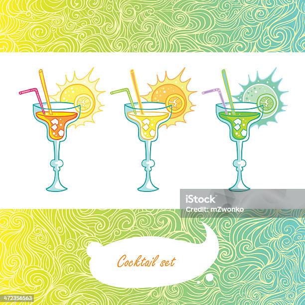 Plage Sunrise Cocktail Vecteurs libres de droits et plus d'images vectorielles de Alcool - Alcool, Boisson, Boisson rafraîchissante