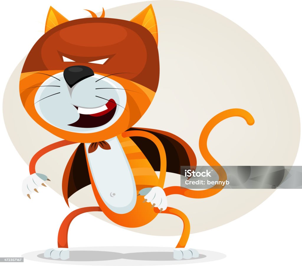 Комиксы Super Cat - Векторная графика Рыжие волосы роялти-фри