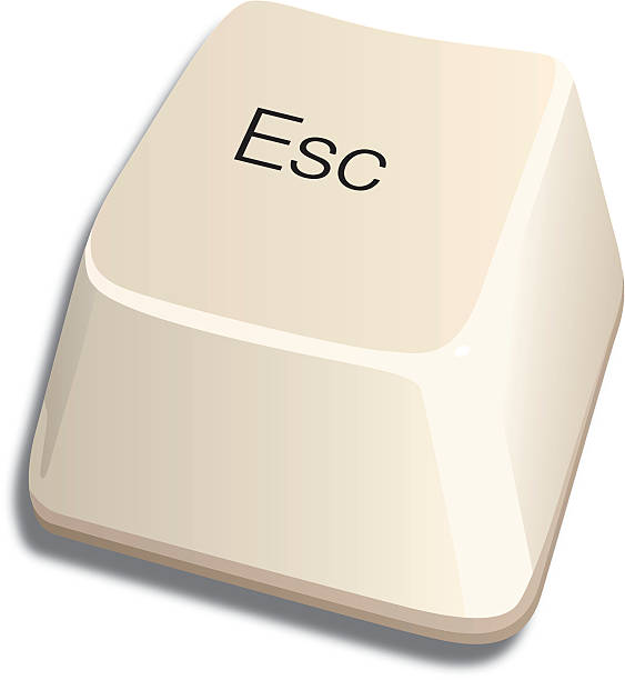 Escape Key Vector illustration of a computer escape key. escape key escape computer push button stock illustrations