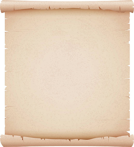 Old Parchment Vector illustration of an old parchment with rolled up ends. EPS 10, image contains transparencies. parchment stock illustrations