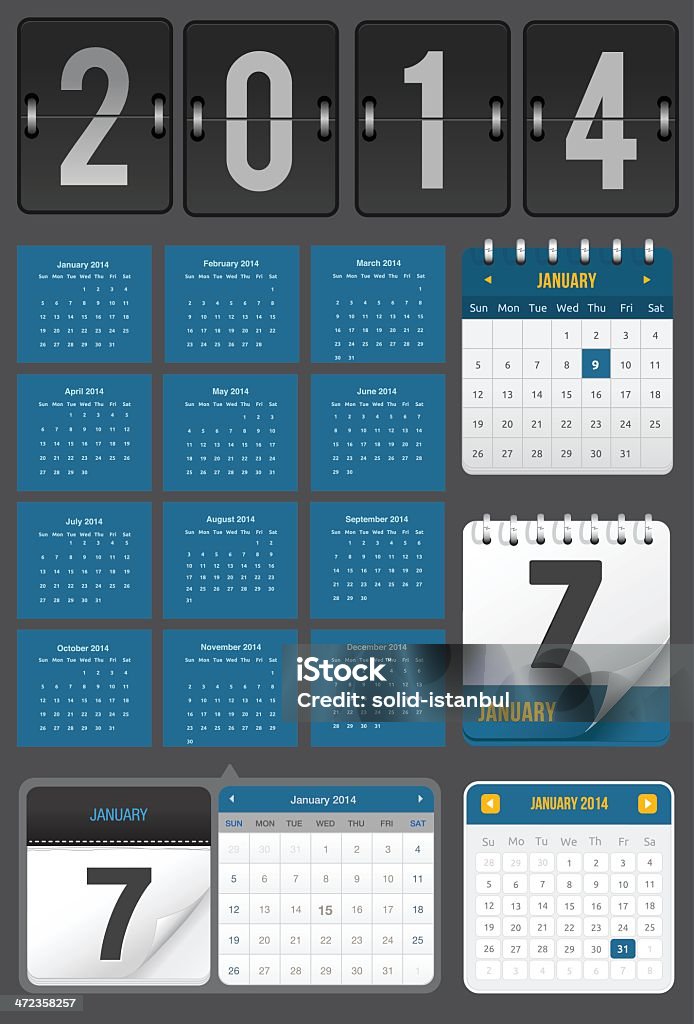 Kalender - Lizenzfrei Kalender Vektorgrafik