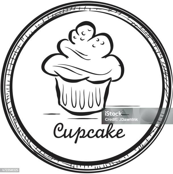 Cupcake Dessin De Structure Circulaire Vecteurs libres de droits et plus d'images vectorielles de Cupcake - Cupcake, Croquis, Dessin