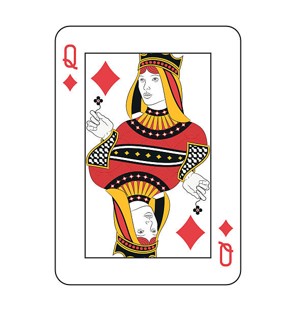 queen of diamonds - queen of diamonds stock-grafiken, -clipart, -cartoons und -symbole