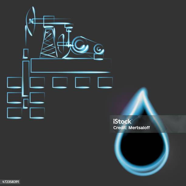 Нефтяная Скважина — стоковая векторная графика и другие изображения на тему Без людей - Без людей, Бизнес, Векторная графика