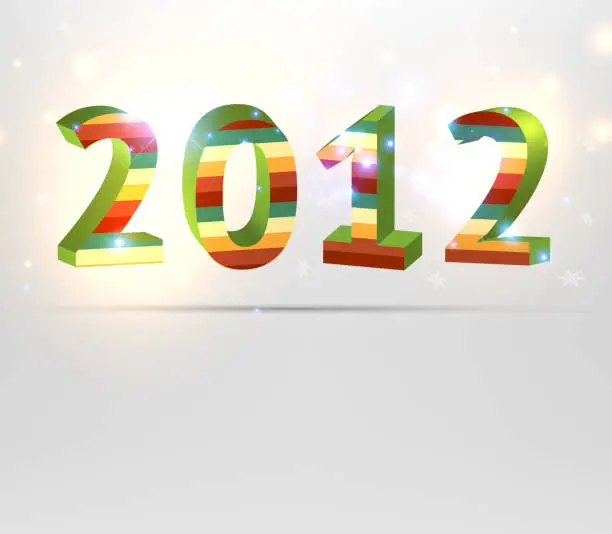 Vector illustration of Colorful 2012 Background