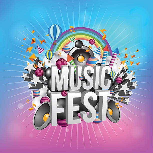 ilustraciones, imágenes clip art, dibujos animados e iconos de stock de diseño festival de música - music festival