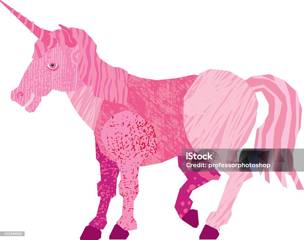 Unicorno rosa - arte vettoriale royalty-free di Animale